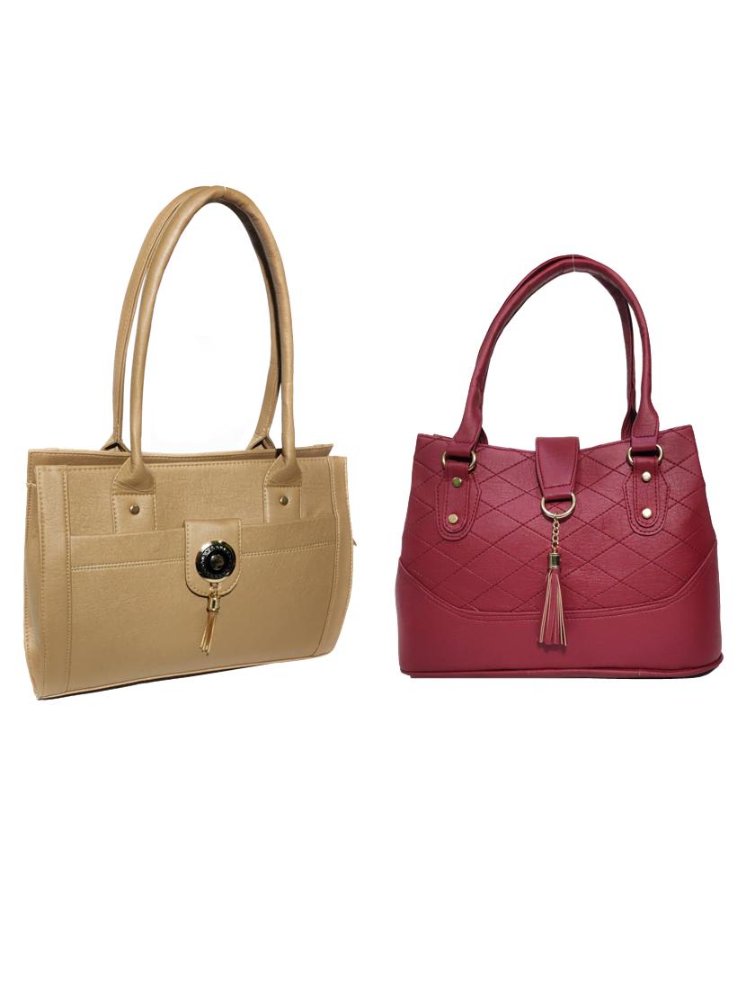 pack of 2 leatherette (pu) combo handbag - 18146537 - Zoom Image - 0