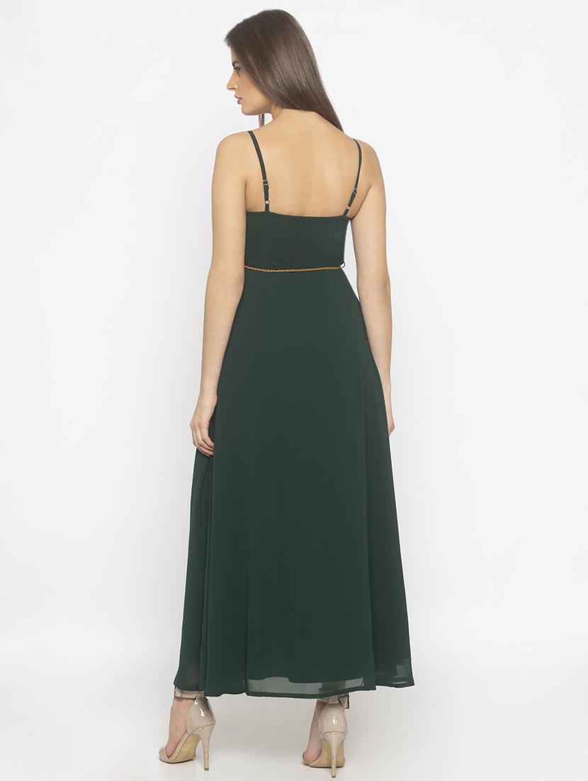 square neck solid maxi dress - 18146722 - Standard Image - 2