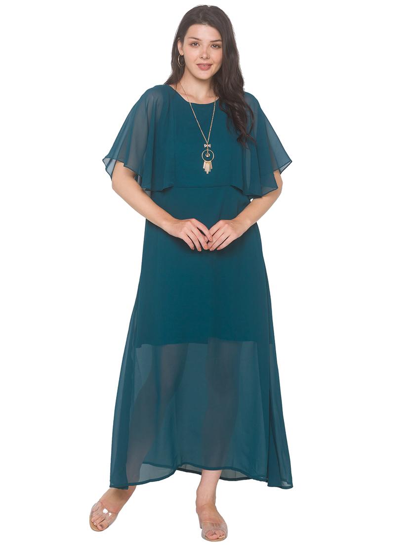 teal blue polyester dress - 18146917 - Standard Image - 2