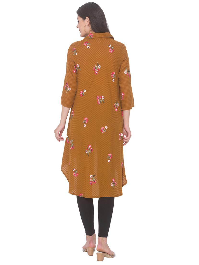 checkered embroidered top - 18146953 - Standard Image - 2