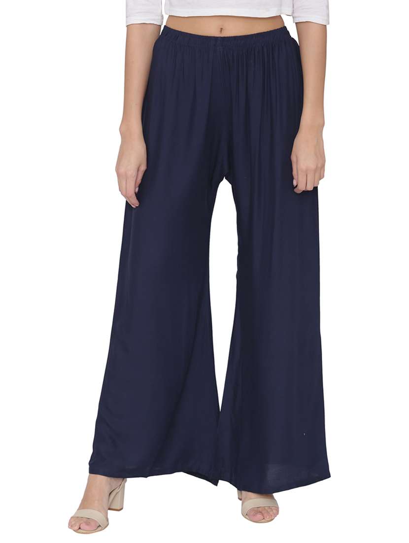 high rise flared palazzo