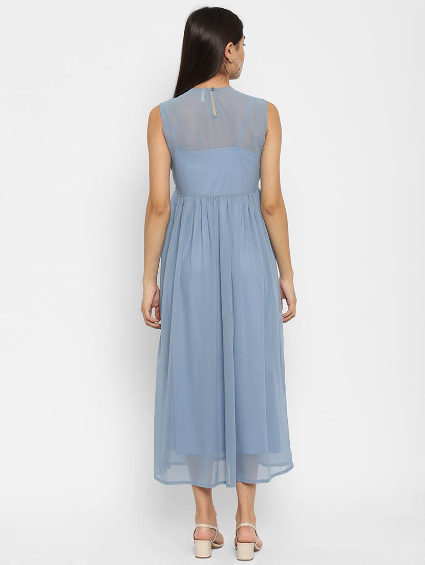 embroidered a-line dress - 18151841 - Standard Image - 2