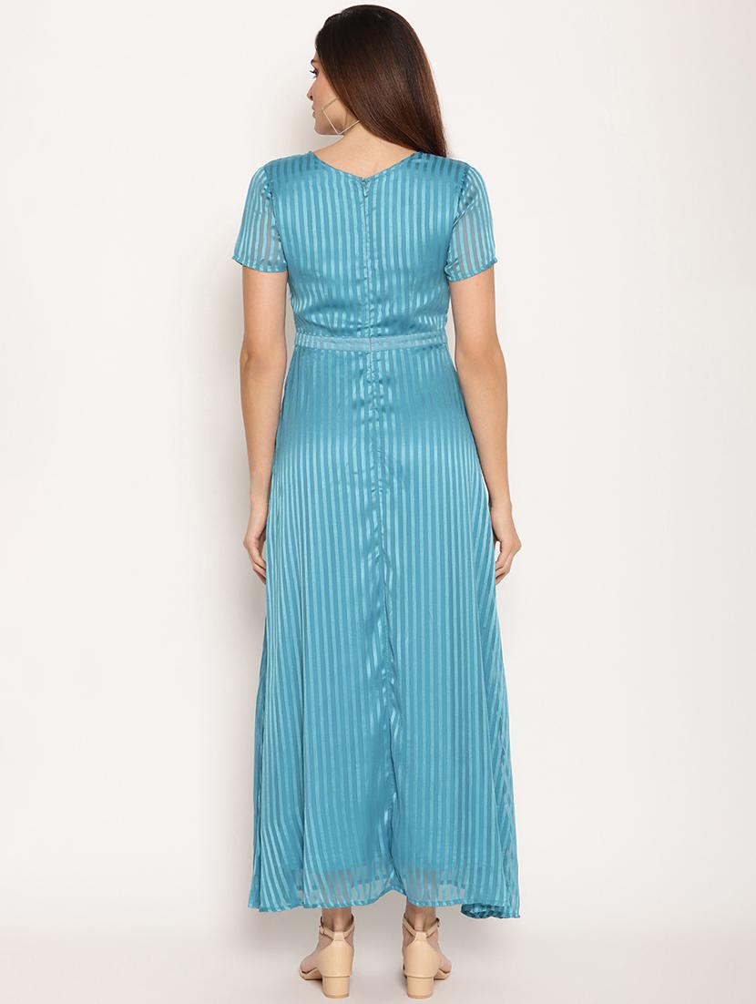 v-neck striped maxi dress - 18151863 - Standard Image - 2