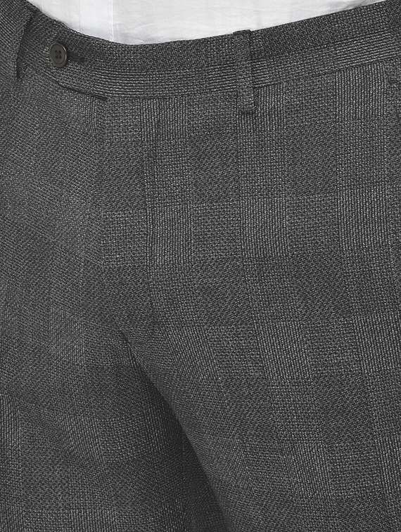grey cotton blend single breasted suit - 18151919 - Standard Image - 7