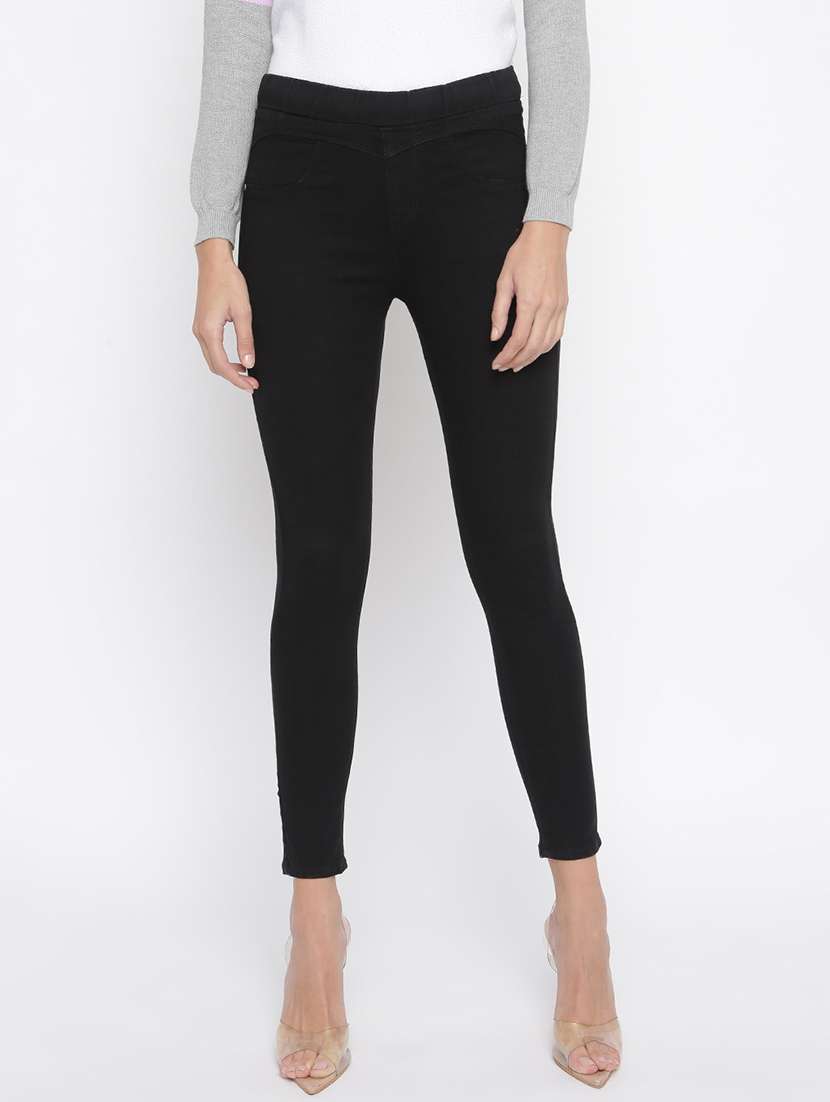 black solid jegging - 18152250 - Zoom Image - 0