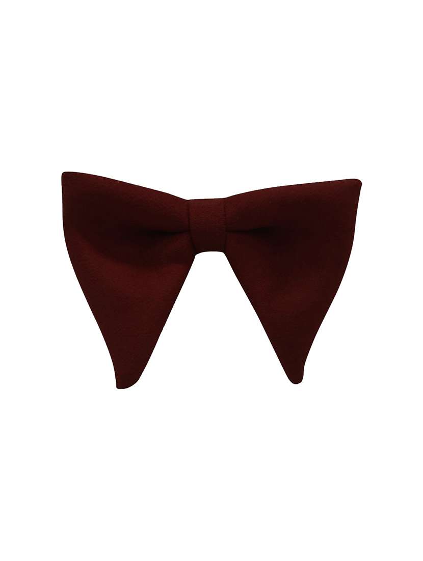 maroon cotton blend bow tie