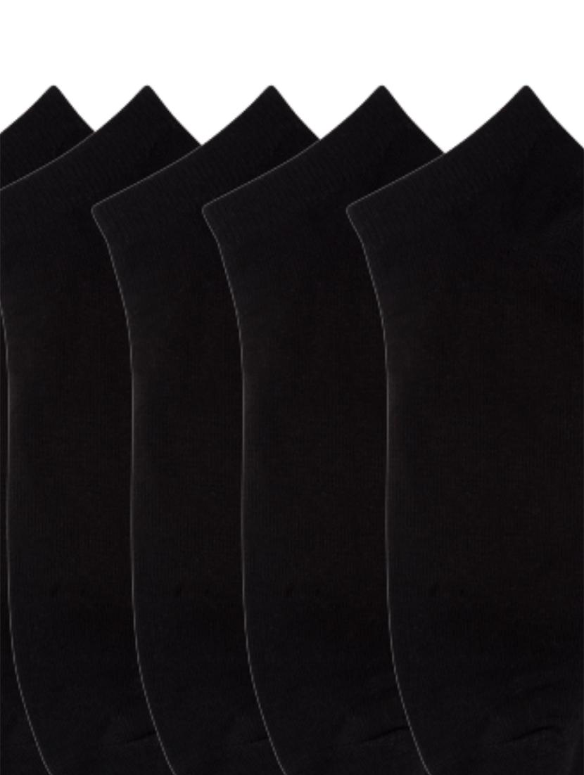 pack of 5 black cotton ankle length sock - 18157575 - Standard Image - 2