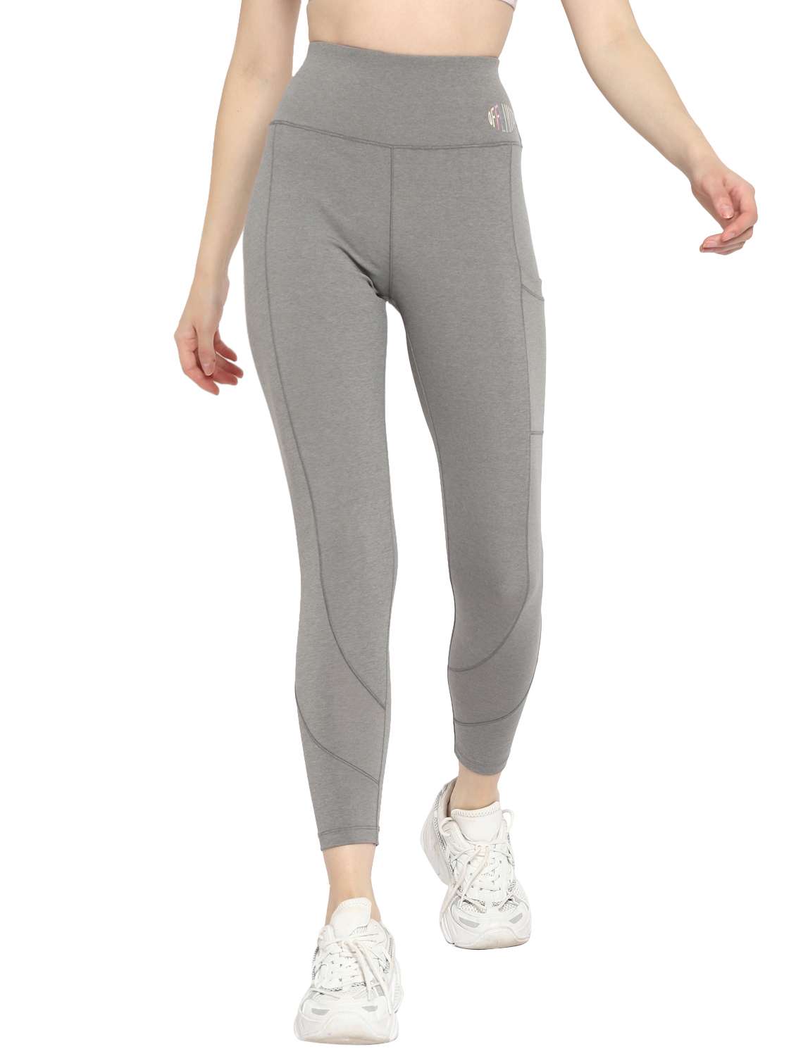 grey solid legging