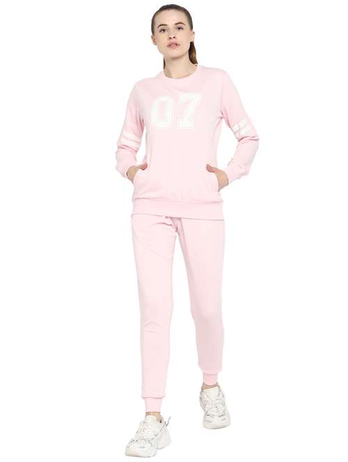 pink printed track pant full length set - 18159218 - Standard Image - 0