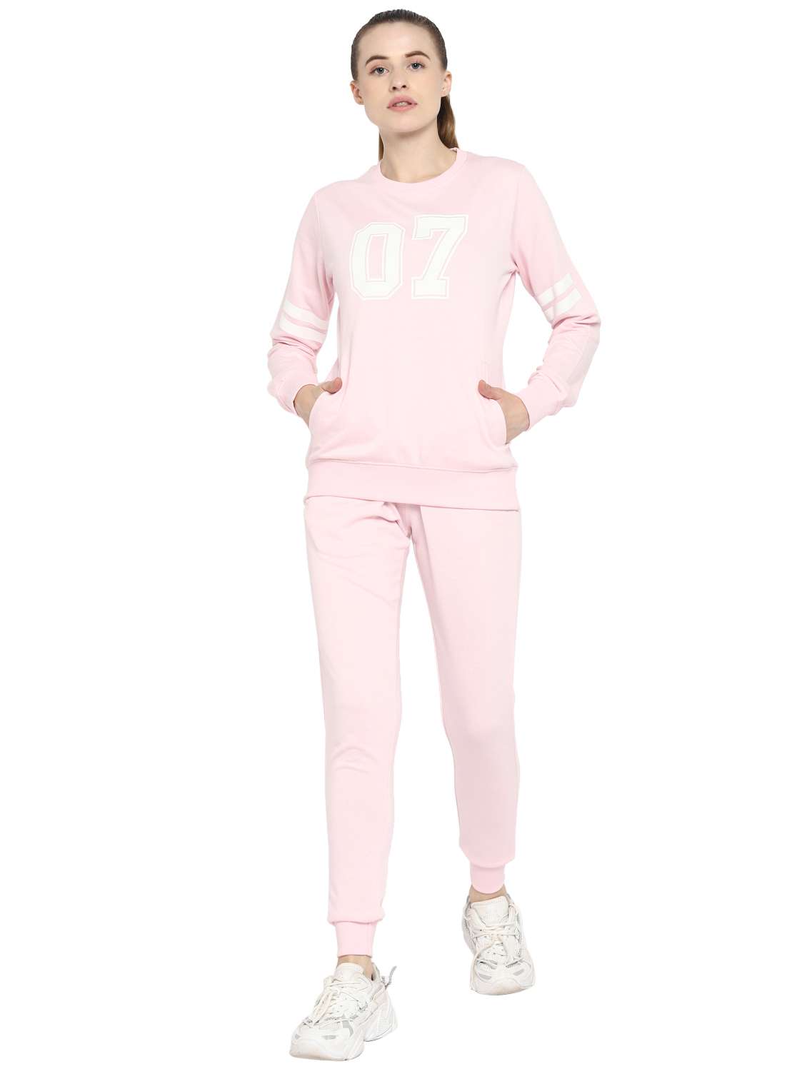pink printed track pant full length set - 18159218 - Zoom Image - 0