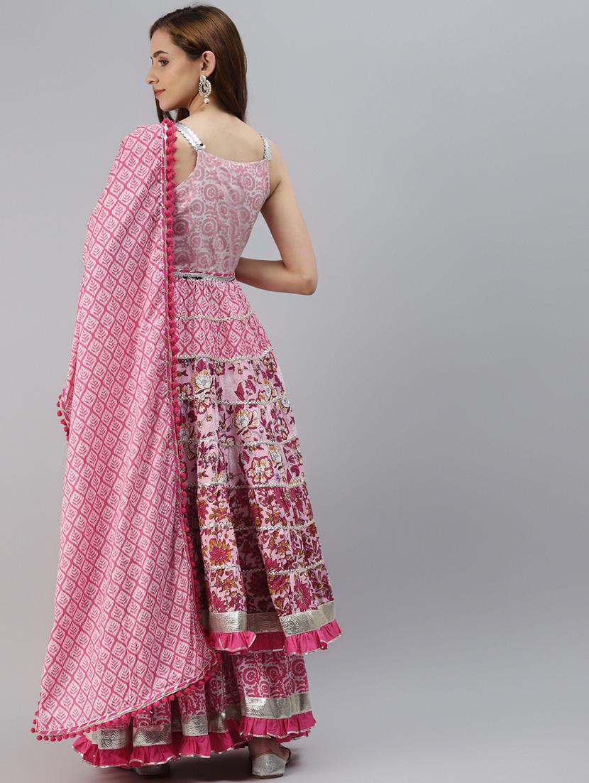 printed kurta sharara set with dupatta - 18163092 - Standard Image - 2