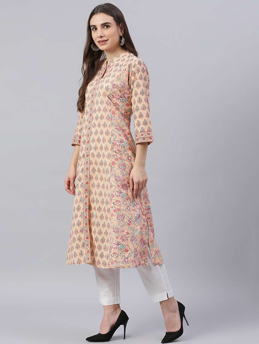 women's straight kurta - 18163096 -  Standard Image - 2
