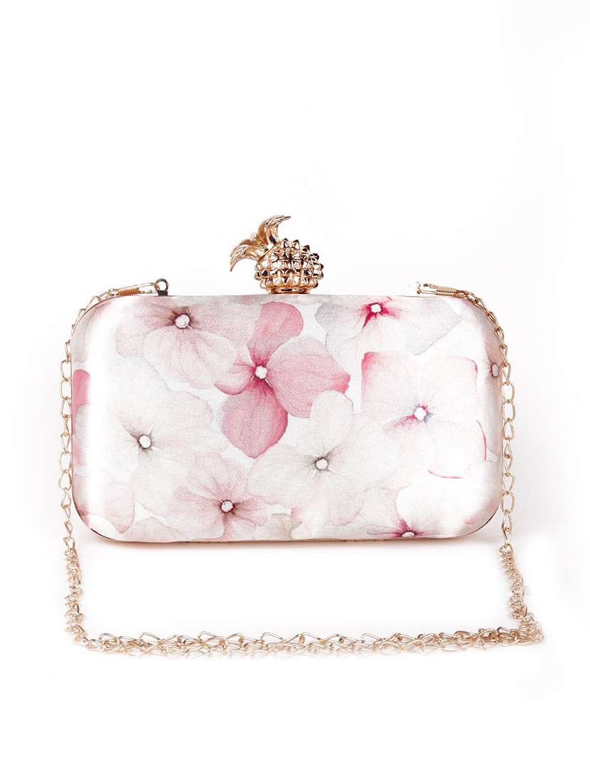 pink floral regular clutch
