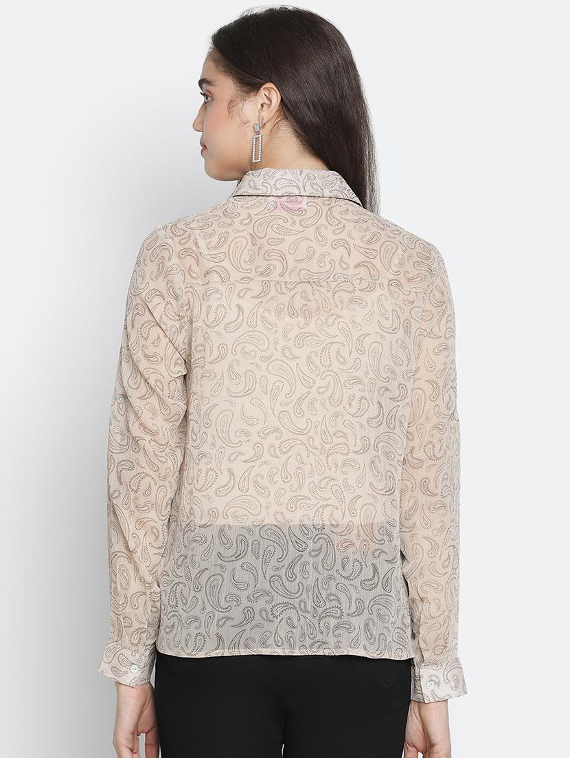 paisley print sheer shirt - 18164702 - Standard Image - 2