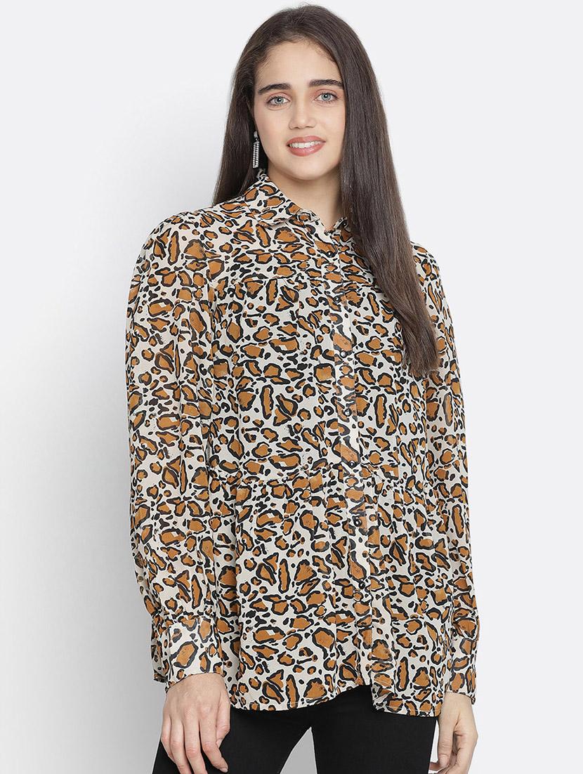 animal print a-line shirt - 18164706 - Zoom Image - 0