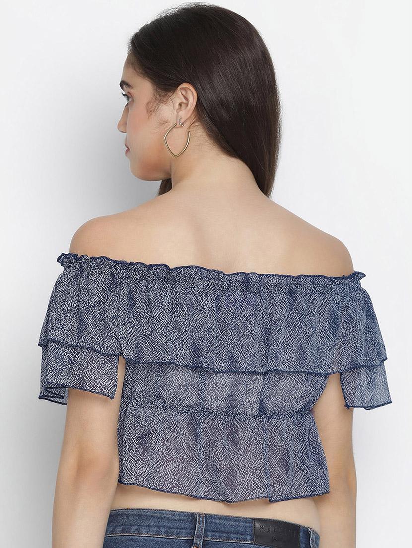 women's crop v neck top - 18164719 - Standard Image - 2