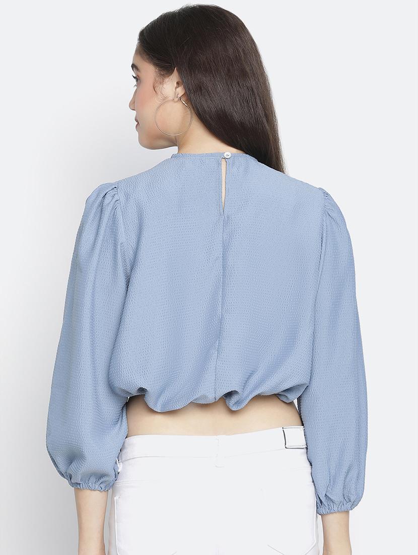 drawstring waist blosuon top - 18164726 - Standard Image - 2