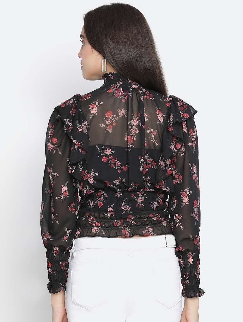 women's blouson high neck top - 18164732 -  Standard Image - 2