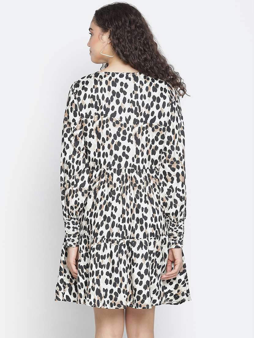 women's tiered dress animal print dress - 18164777 -  Standard Image - 2