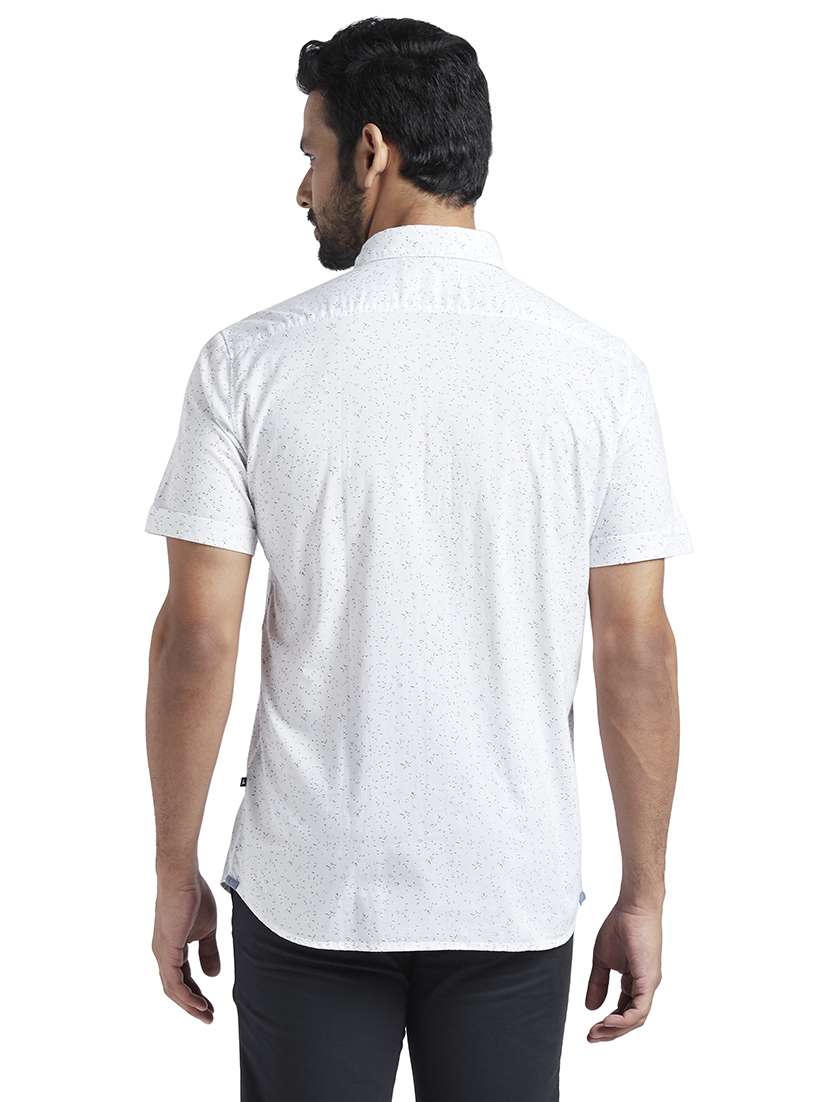 white printed casual shirt - 18169945 -  Standard Image - 2
