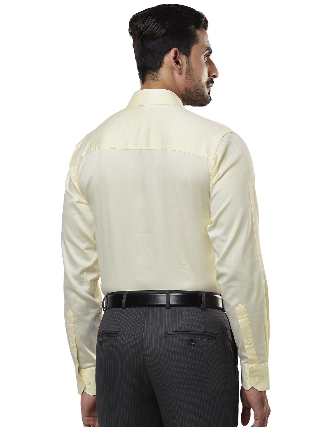 yellow solid formal shirt - 18169953 - Standard Image - 2