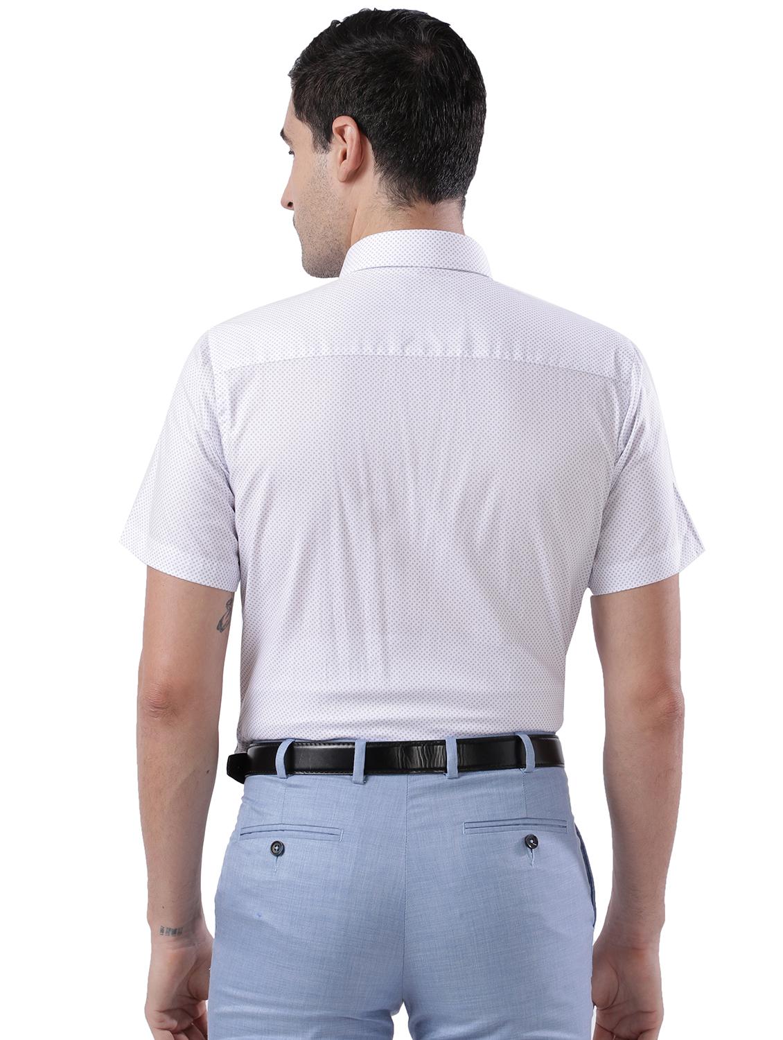 light blue printed formal shirt - 18169954 - Standard Image - 2