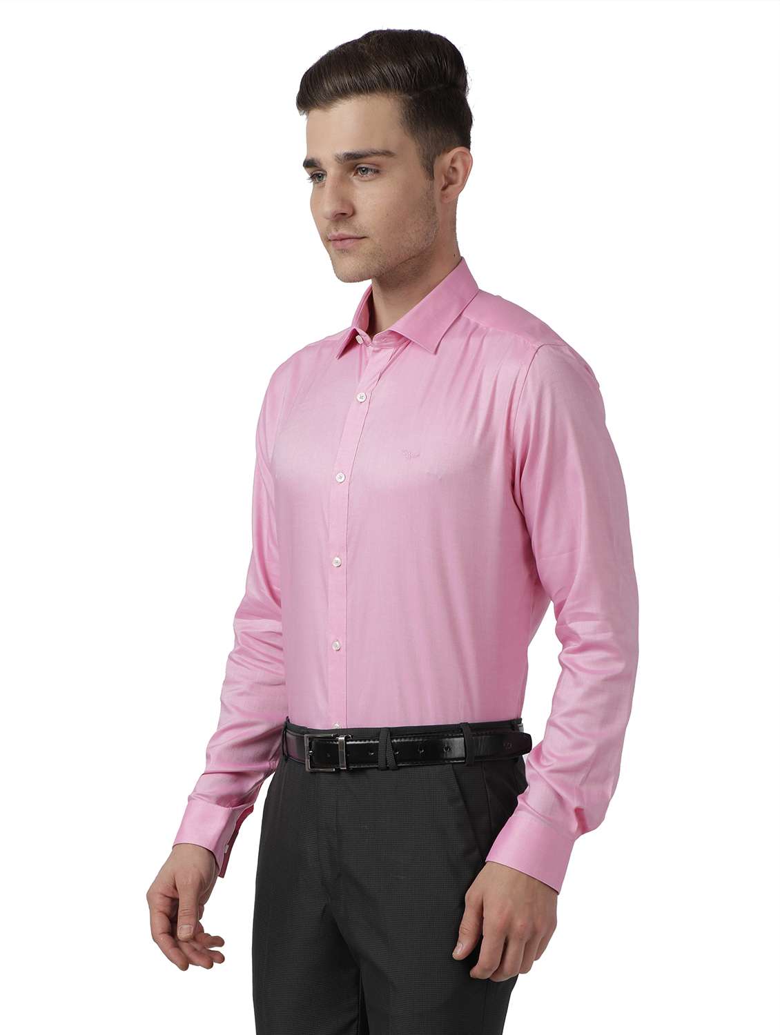 pink solid formal shirt - 18169966 -  Standard Image - 2