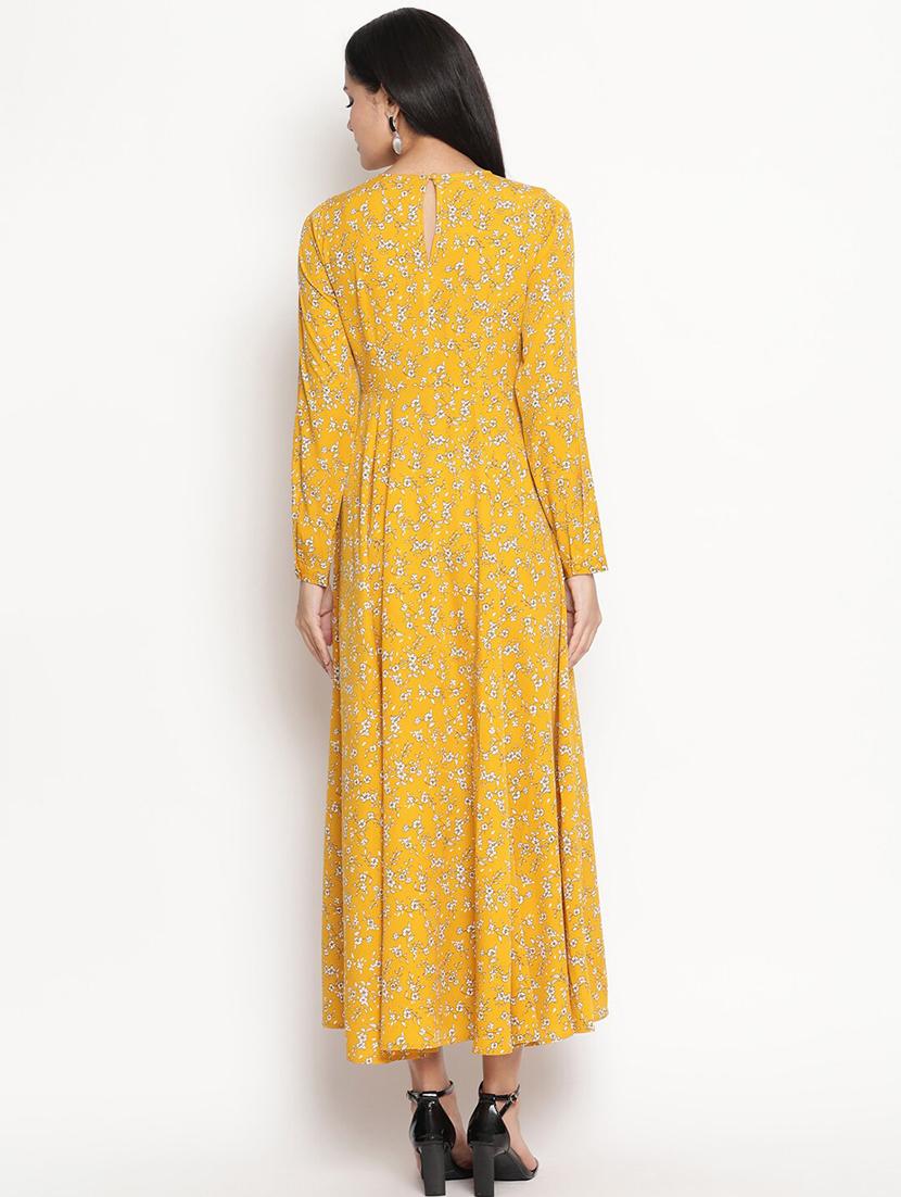round neck floral maxi dress - 18170391 - Standard Image - 2