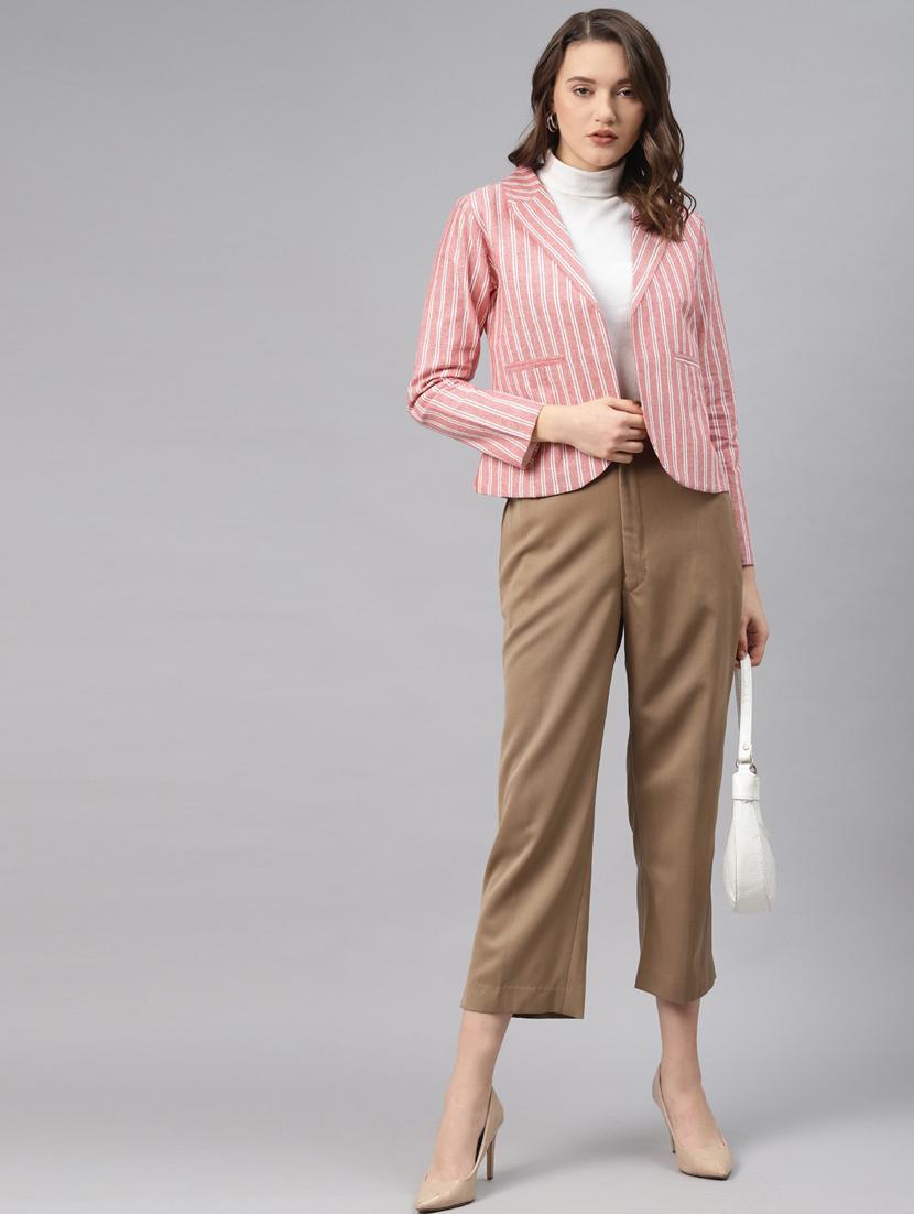 pink striped formal blazer - 18171207 - Standard Image - 2