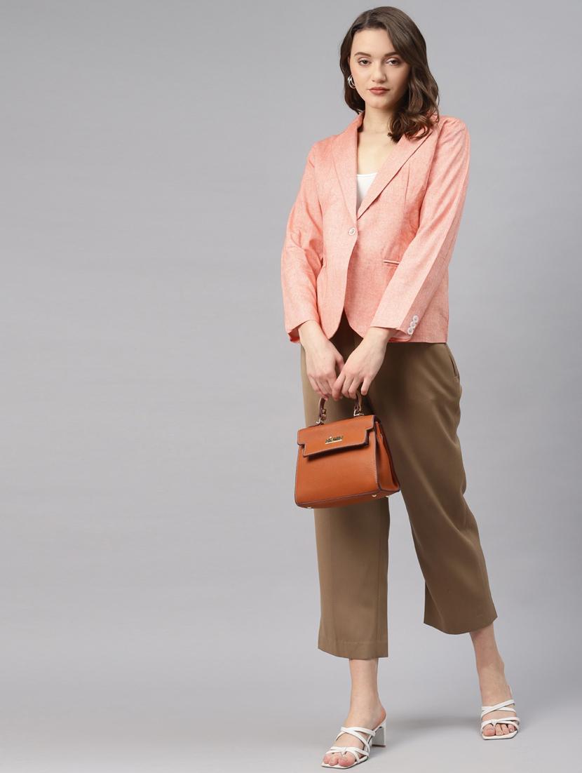 coral solid formal blazer - 18171208 - Standard Image - 2