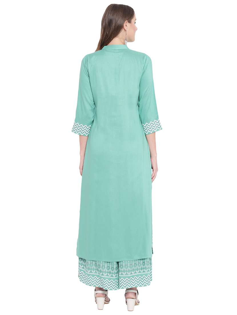 printed kurta palazzo set - 18171287 - Standard Image - 2