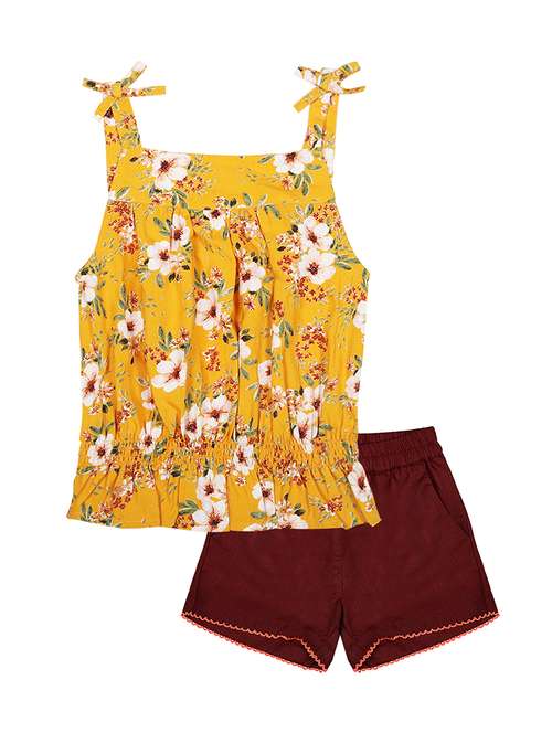 yellow printed twin sets  - 18171329 -  Standard Image - 0
