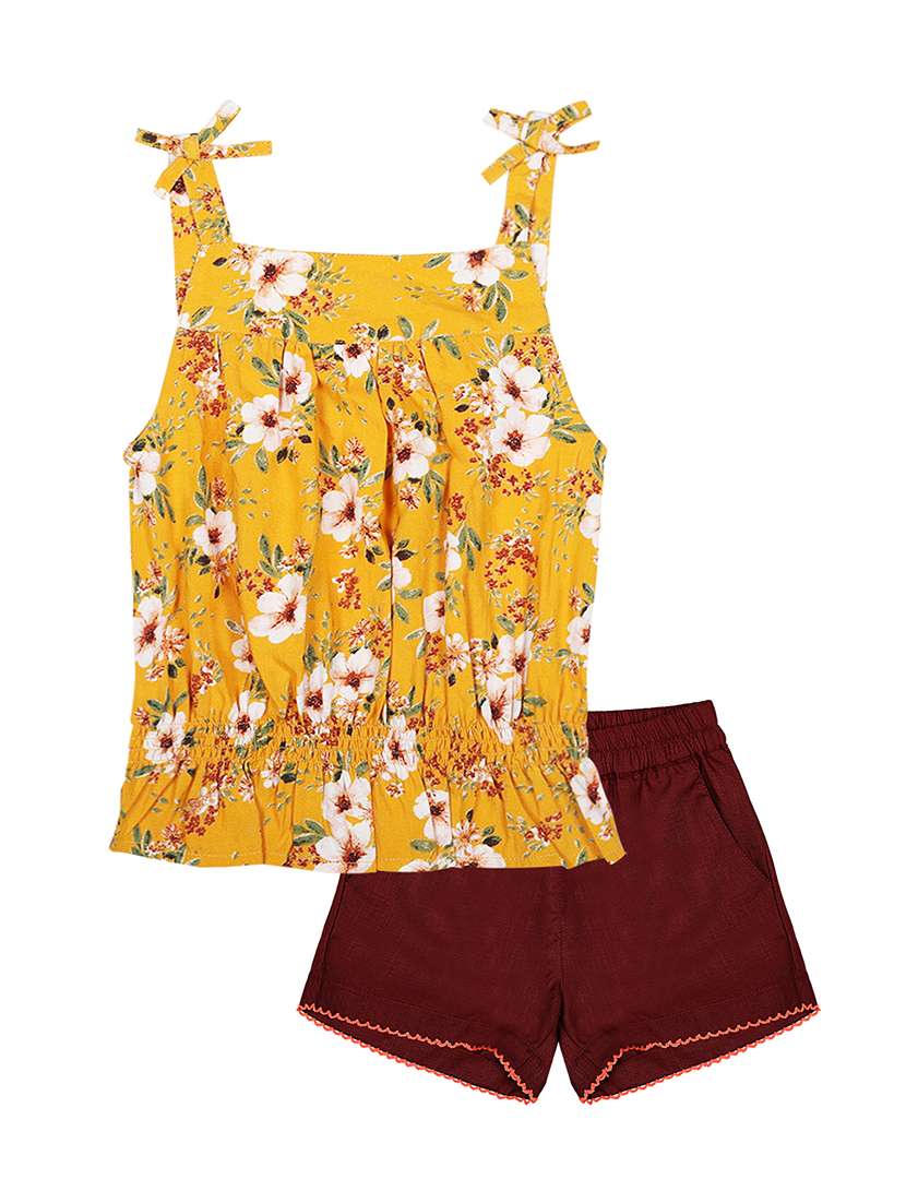 yellow printed twin sets  - 18171329 -  Zoom Image - 0