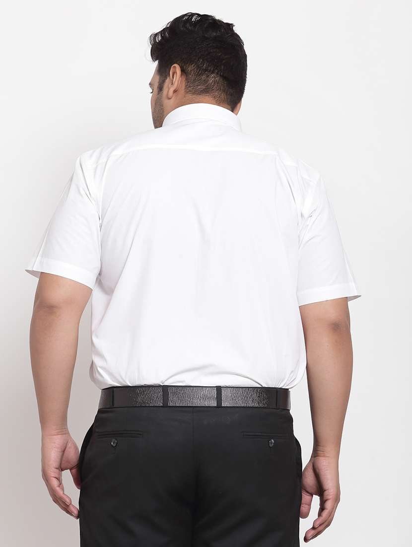 white solid casual shirt - 18172061 -  Standard Image - 2