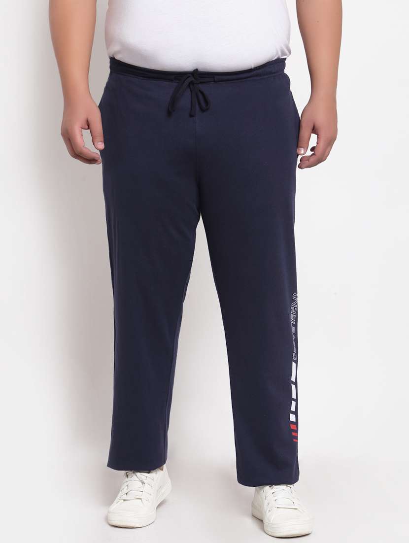 navy blue solid track pant