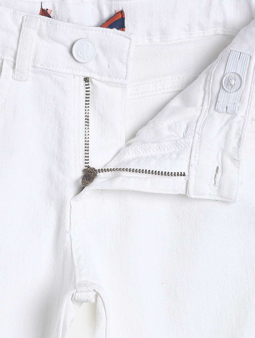 white solid casual trouser - 18172355 -  Standard Image - 2