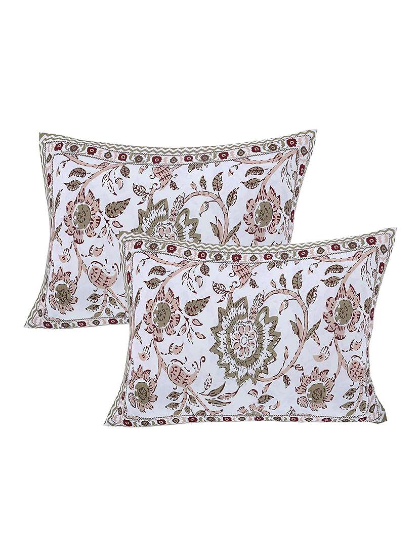 brask india 300 thread count cotton double king size bedsheet with pillow covers (bedsheet size 100 x 108 inch) (blue) - 18172501 -  Standard Image - 2