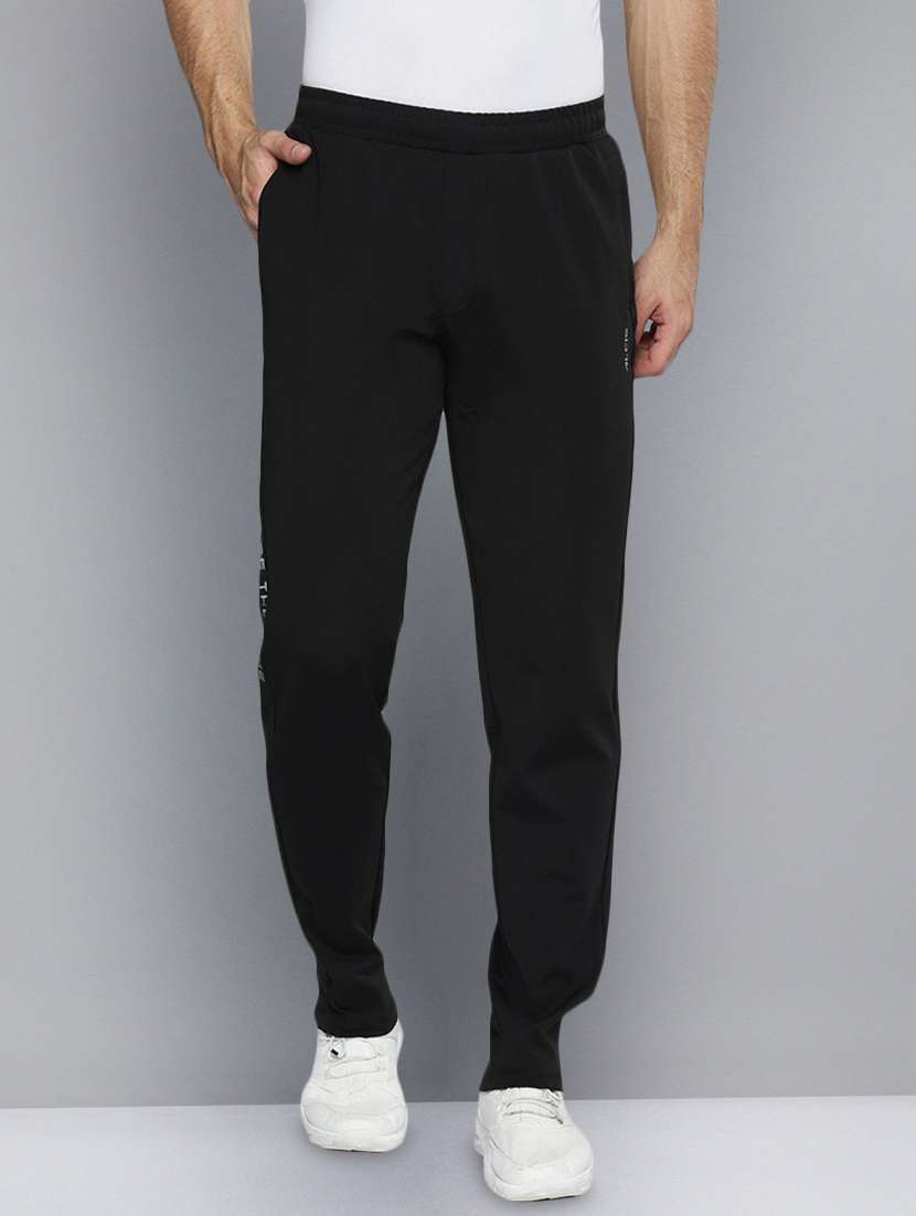 grey polyester blend  ankle length track pant
