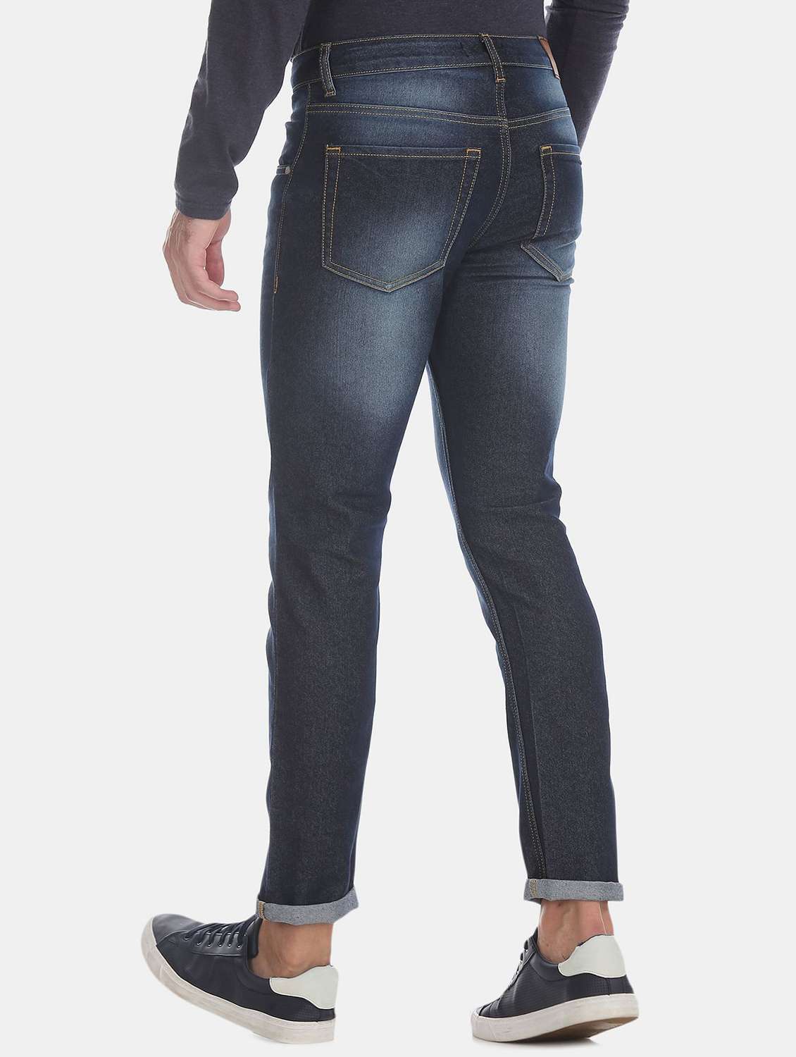 dark blue stone washed jean - 18173422 - Standard Image - 2