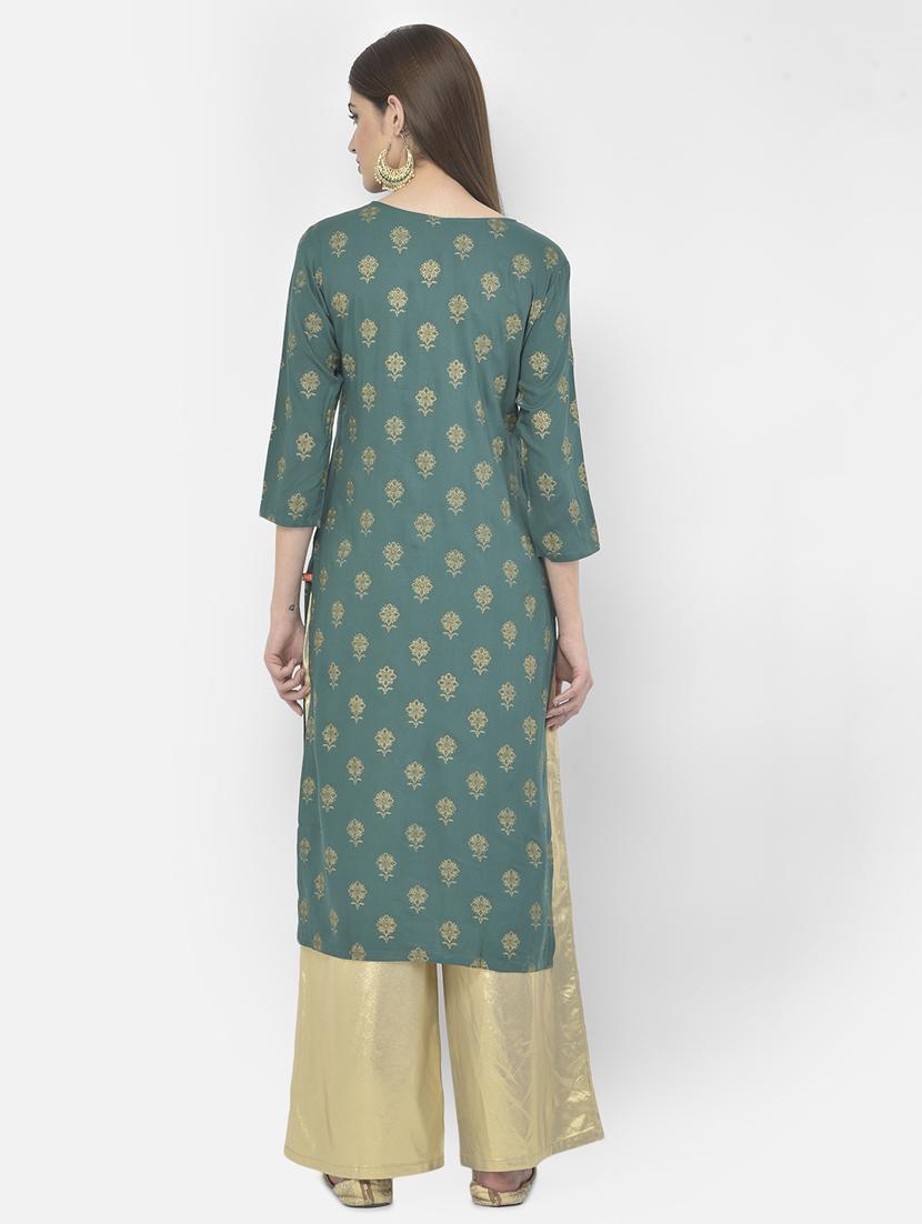 women's straight kurta - 18175546 - Standard Image - 2