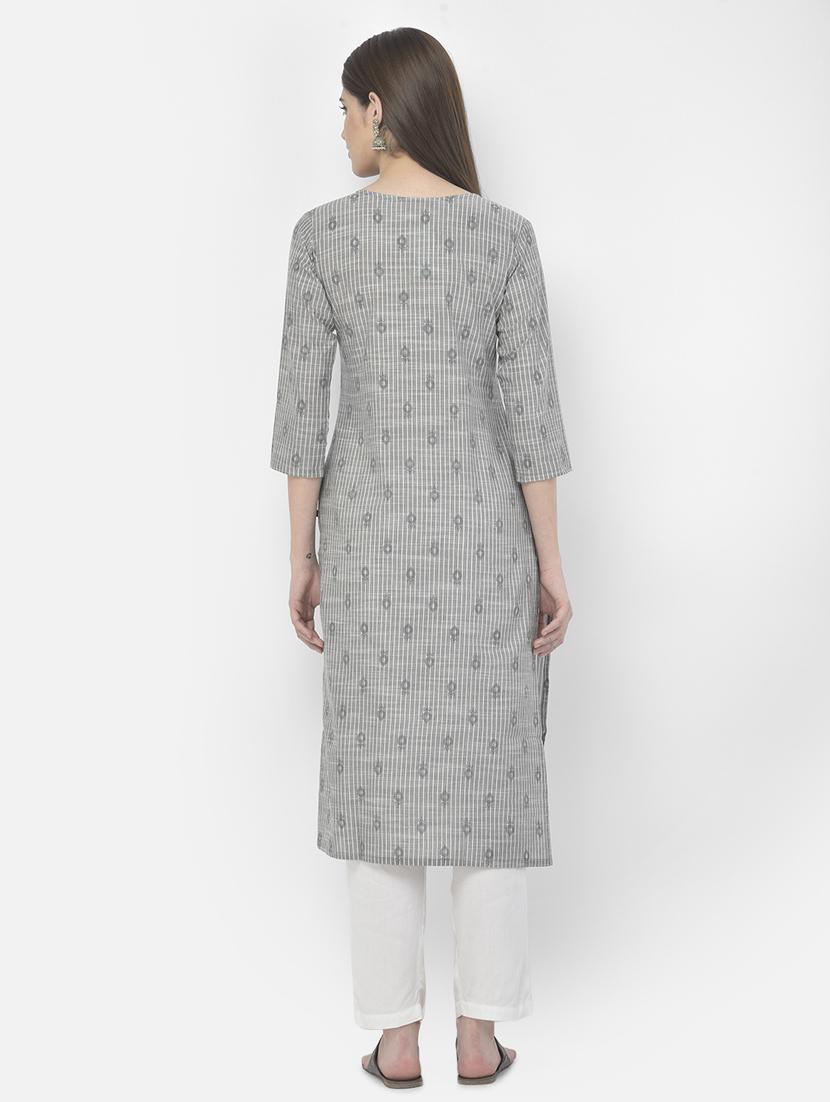 women's straight kurta - 18175551 - Standard Image - 2