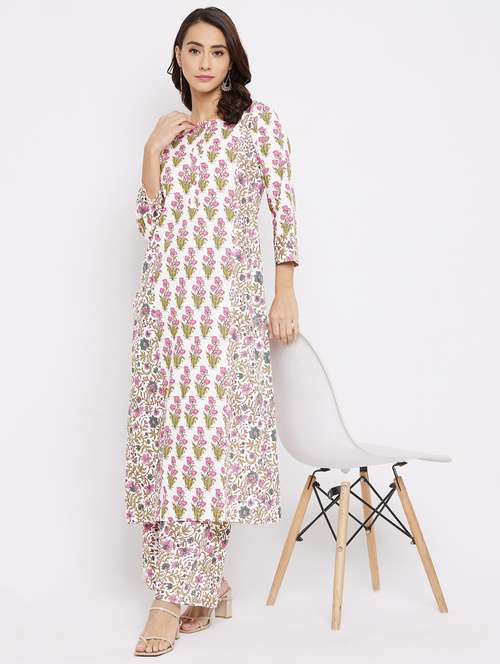 floral printed kurta palazzo set - 18177012 - Standard Image - 0