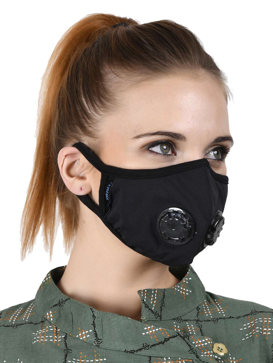 black polypropylene antipollution women mask - 18177137 -  Standard Image - 2