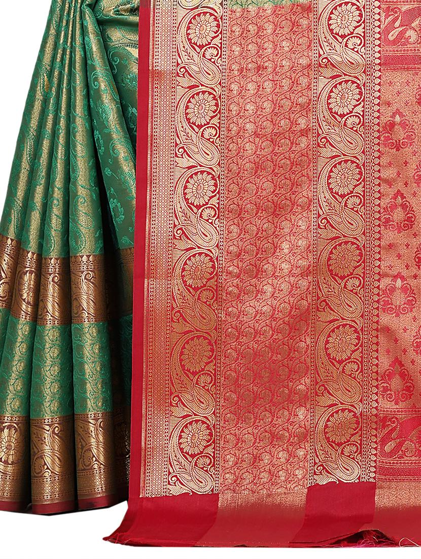 zari work kanjivaram saree - 18178619 - Standard Image - 2