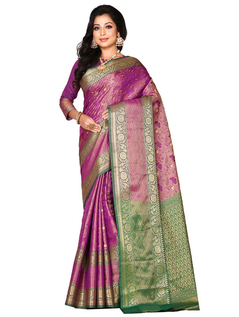 zari work kanjivaram saree with blouse
