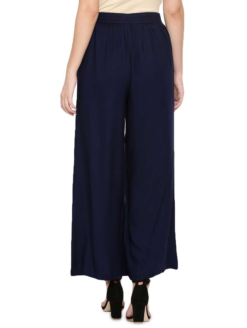 navy blue straight palazzo - 18178669 -  Standard Image - 2