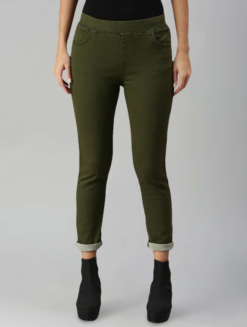 mid rise solid  jegging