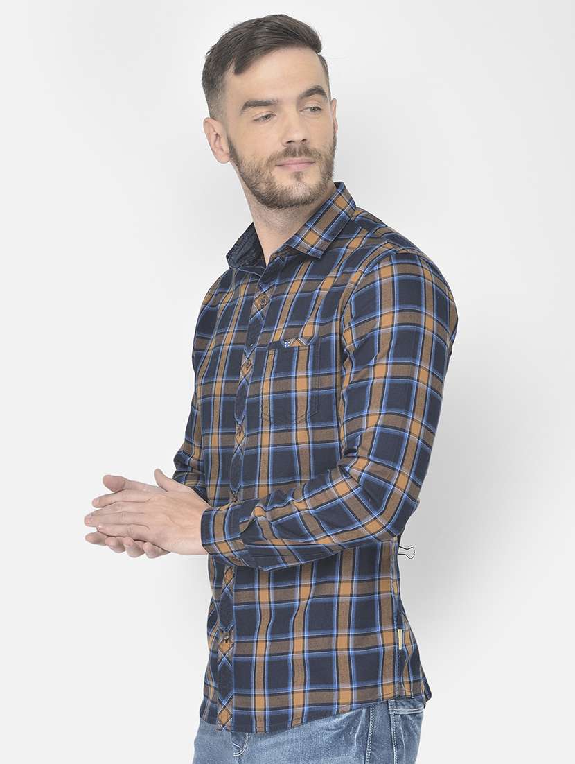 blue checked casual shirt - 18178853 -  Standard Image - 2