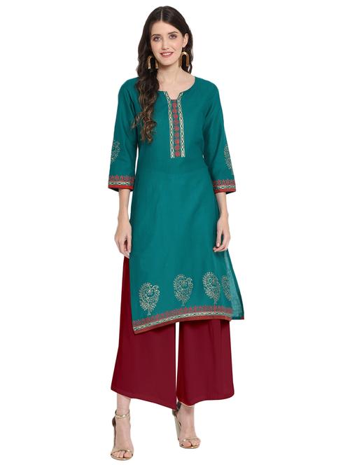 women's straight kurta - 18179711 - Standard Image - 0