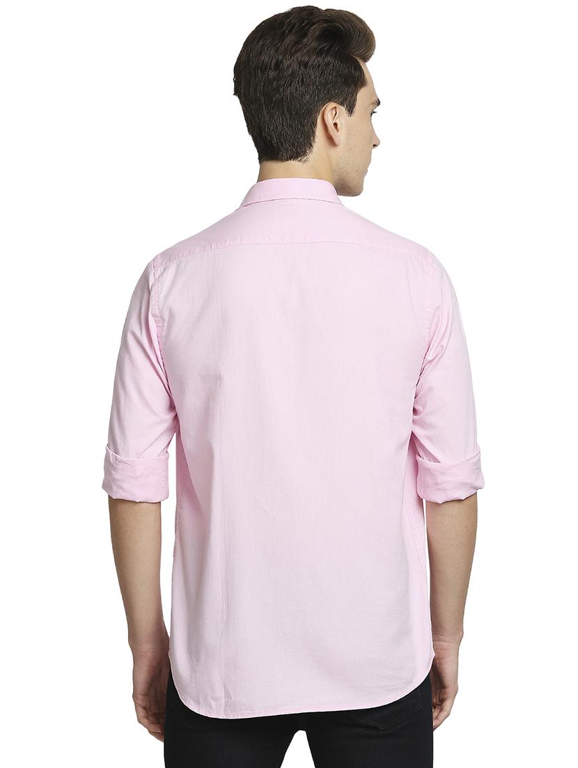 pink solid casual shirt - 18180062 - Standard Image - 2